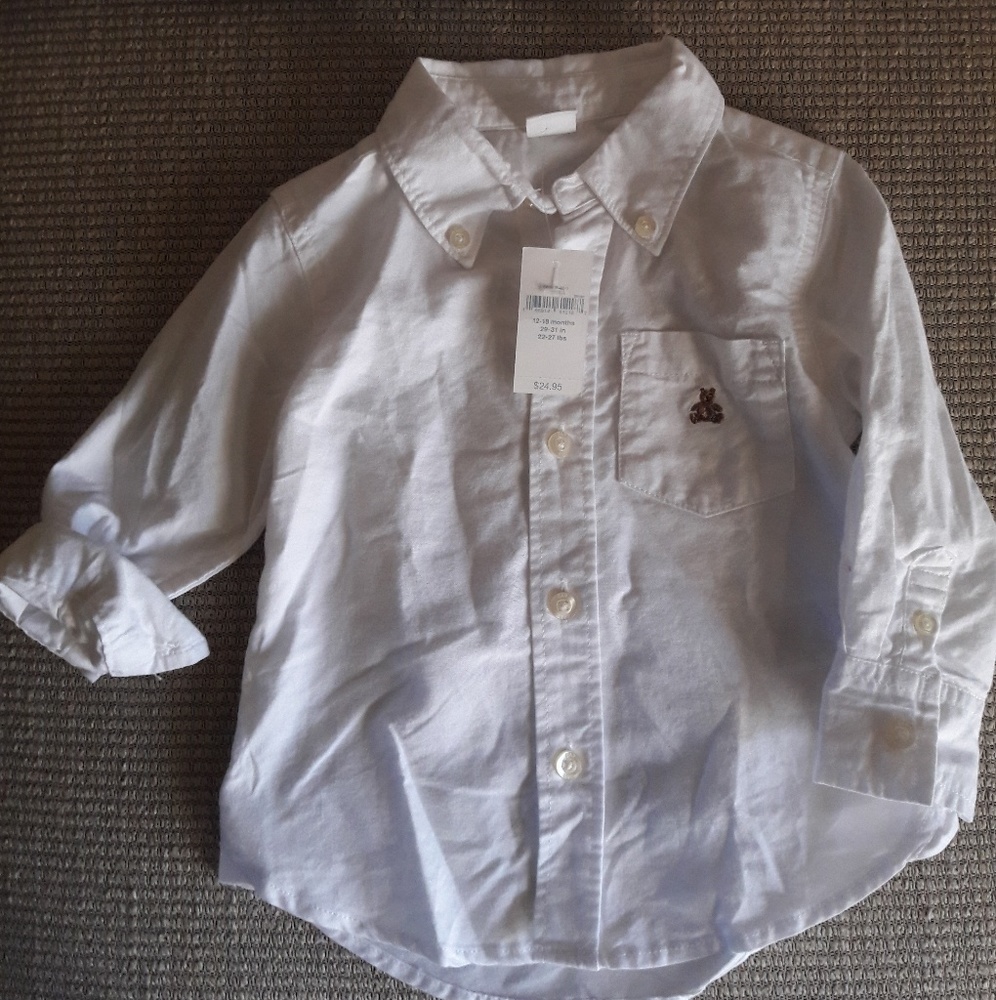 GAP White Button Down Kids Shirt